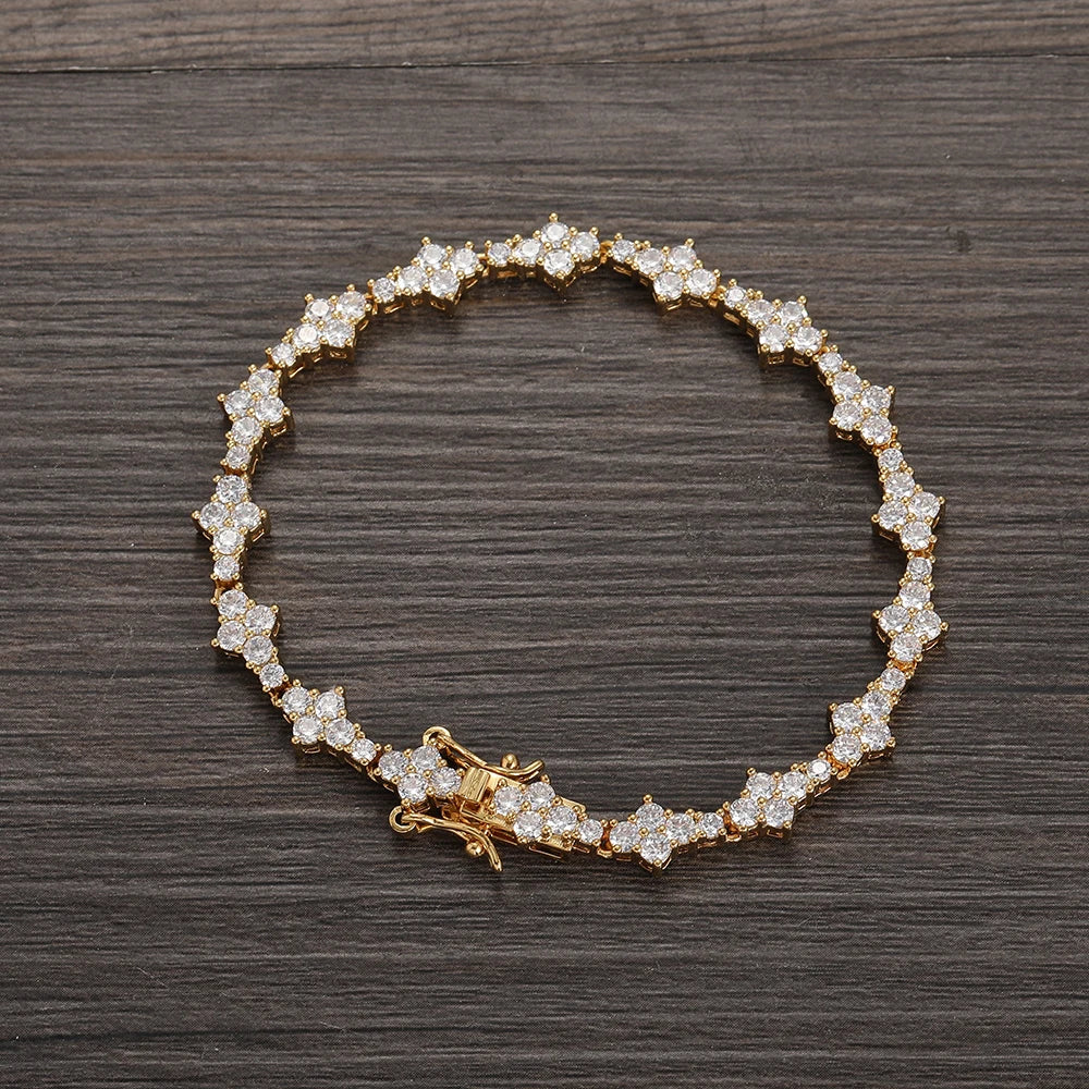 ICED OUT 3MM "TENNIS CROSS" ARMBAND - ICERAIN JEWELRY
