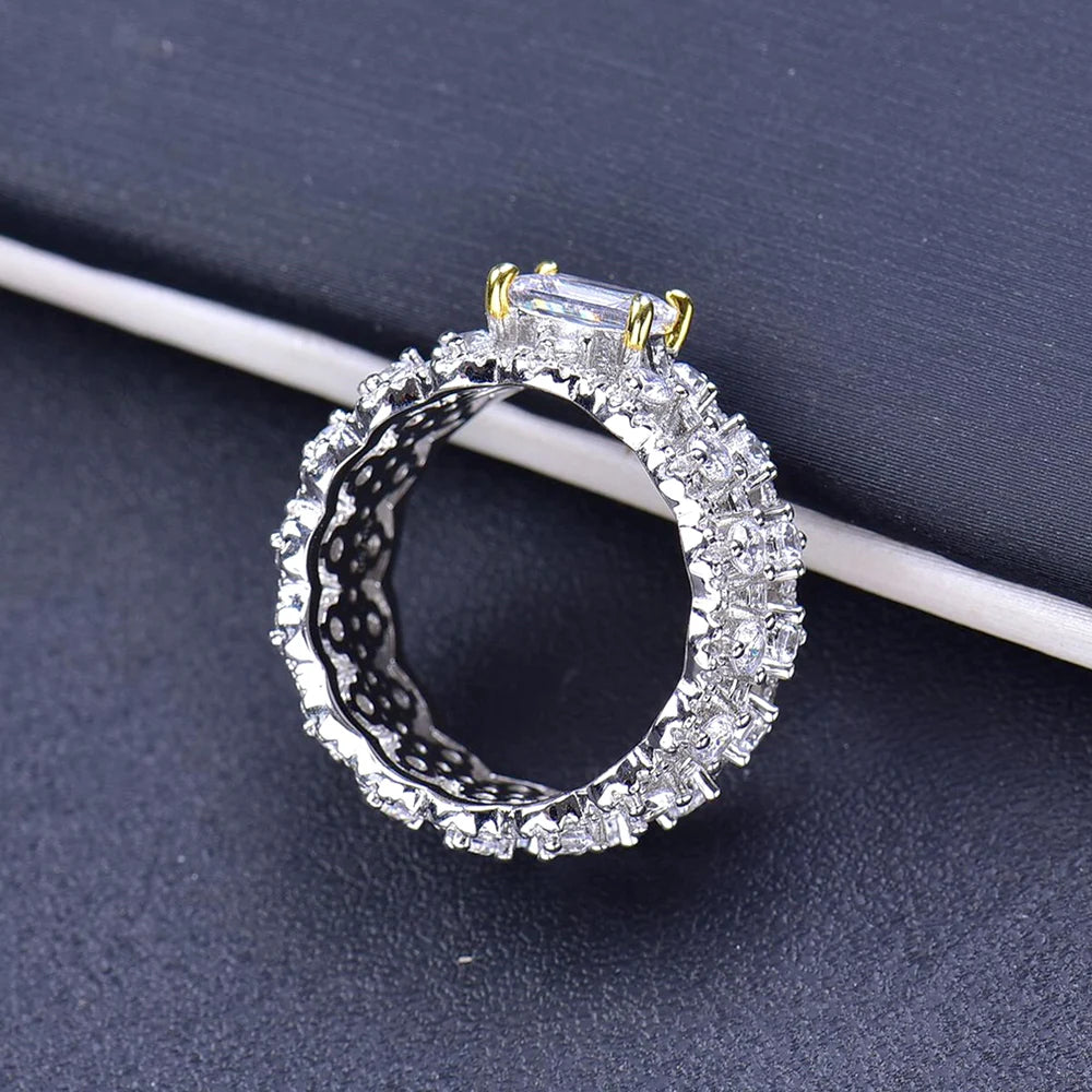ICED OUT MOISSANITE "FLESH" WEISSGOLD 925S SILVER RING - ICERAIN JEWELRY