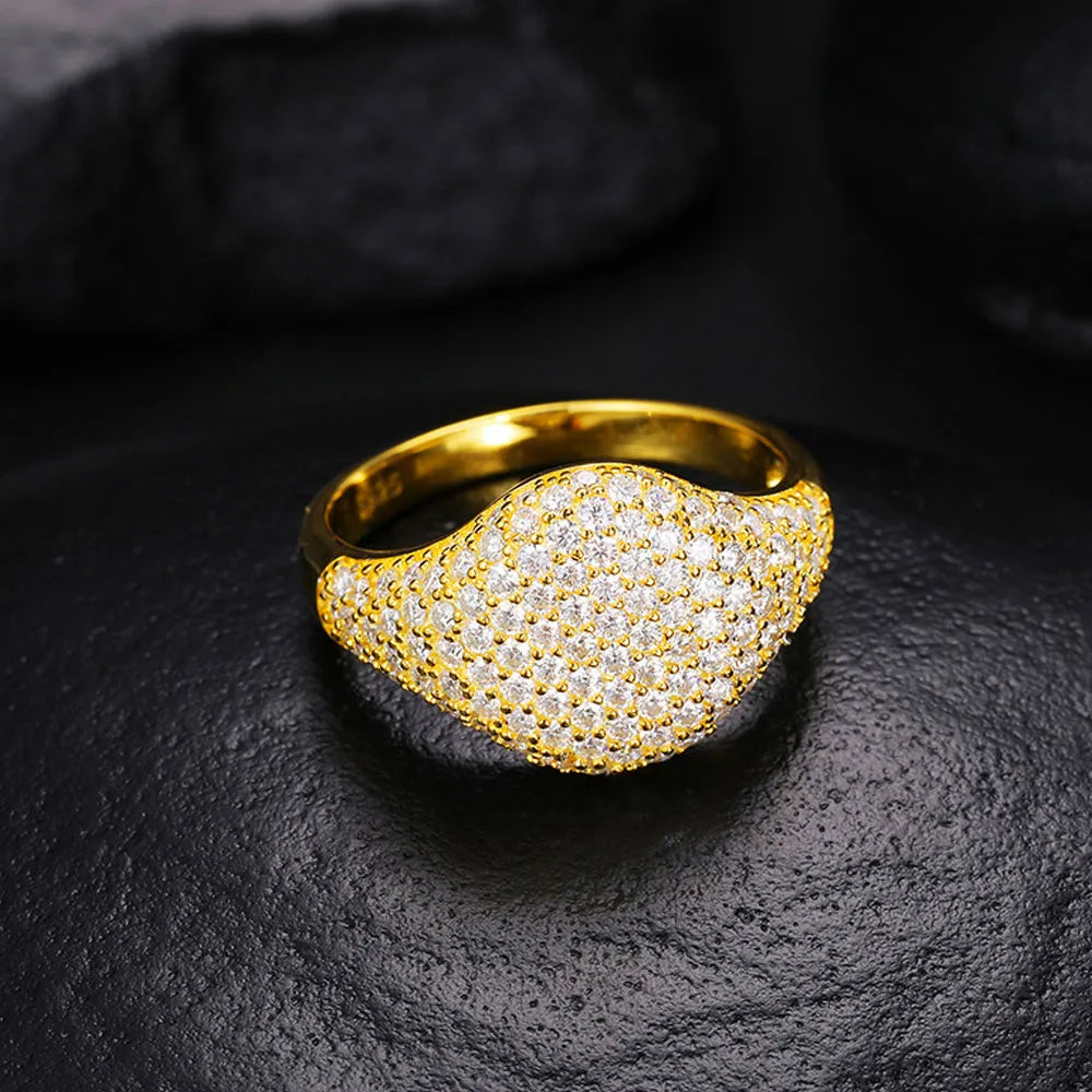ICED OUT MOISSANITE "DWARAGONA" WEISSGOLD 925S SILVER RING - ICERAIN JEWELRY