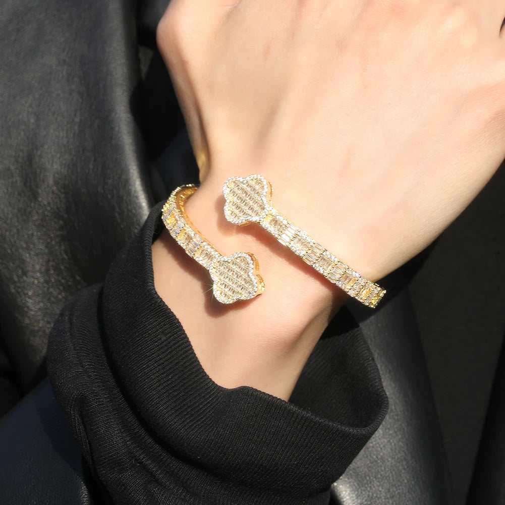ICED OUT "CLOVER" ARMREIF - ICERAIN JEWELRY