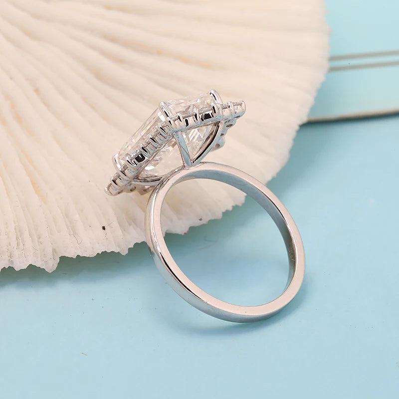 ICED OUT MOISSANITE "DIAMOND" WEISSGOLD 925S SILVER RING - ICERAIN JEWELRY