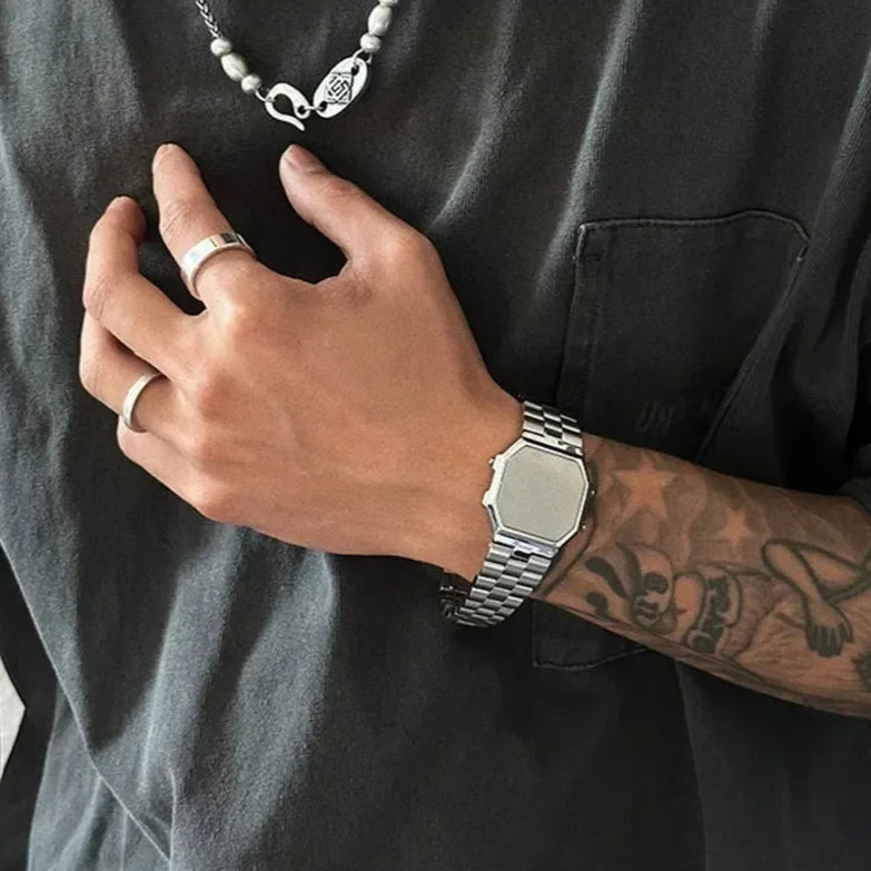 EDELSTAHL "SILVER WATCH" ARMBAND - ICERAIN JEWELRY