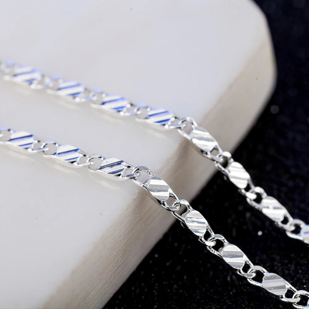 925S SILVER 2MM "SILVER CLAVICLE" KETTE - ICERAIN JEWELRY