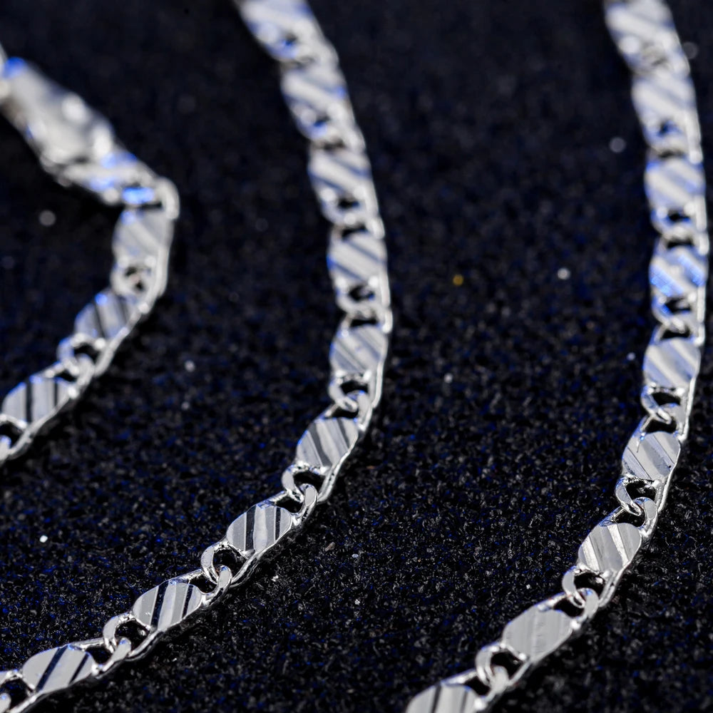 925S SILVER 2MM "SILVER CLAVICLE" KETTE - ICERAIN JEWELRY