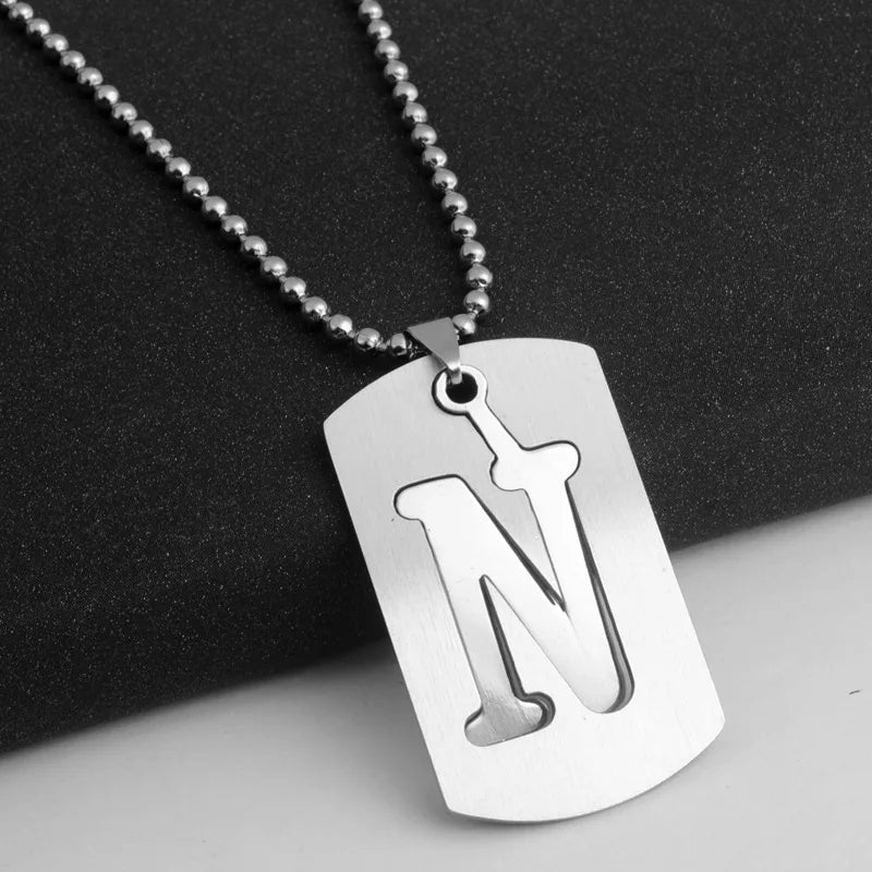 PERSONALISIERTE EDELSTAHL ANFANGSBUCHSTABEN "ULISA" KETTE - ICERAIN JEWELRY