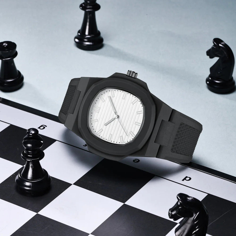 SILIKON "BLACK WRIST" UHR - ICERAIN JEWELRY