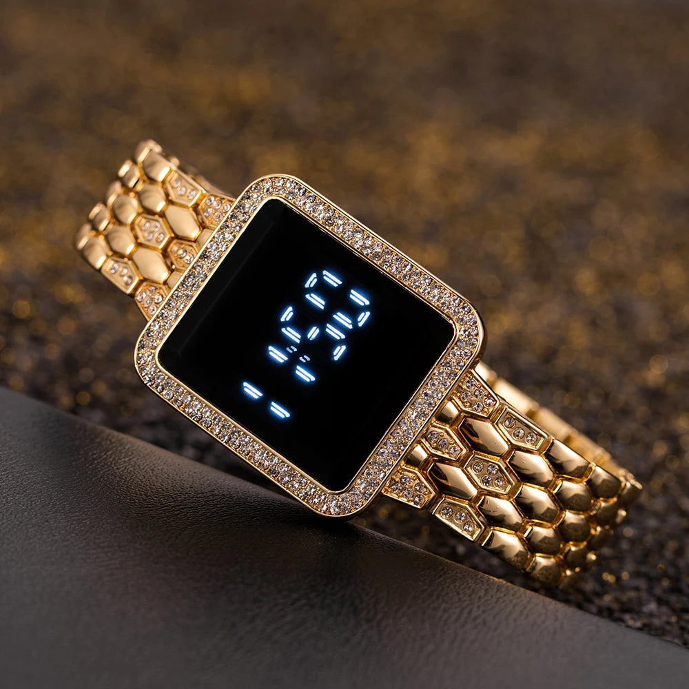 EDELSTAHL LED "LOVALISIMA" UHR - ICERAIN JEWELRY