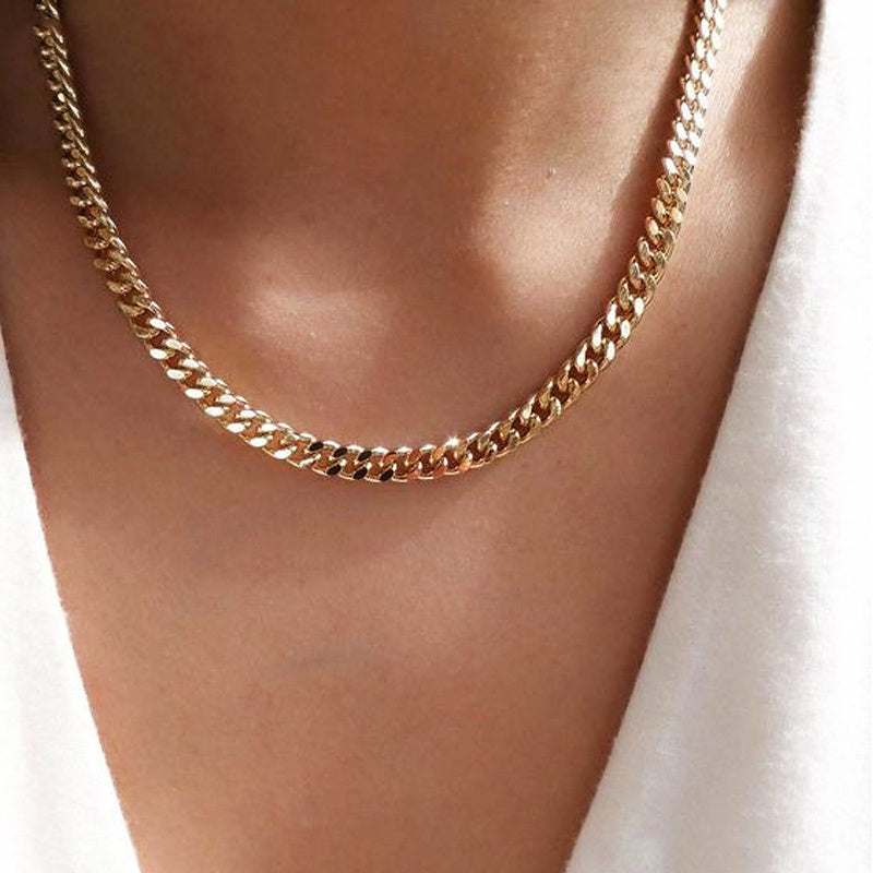 SALE | EDELSTAHL 3MM 45CM "GOLD CUBAN" KETTE - ICERAIN JEWELRY