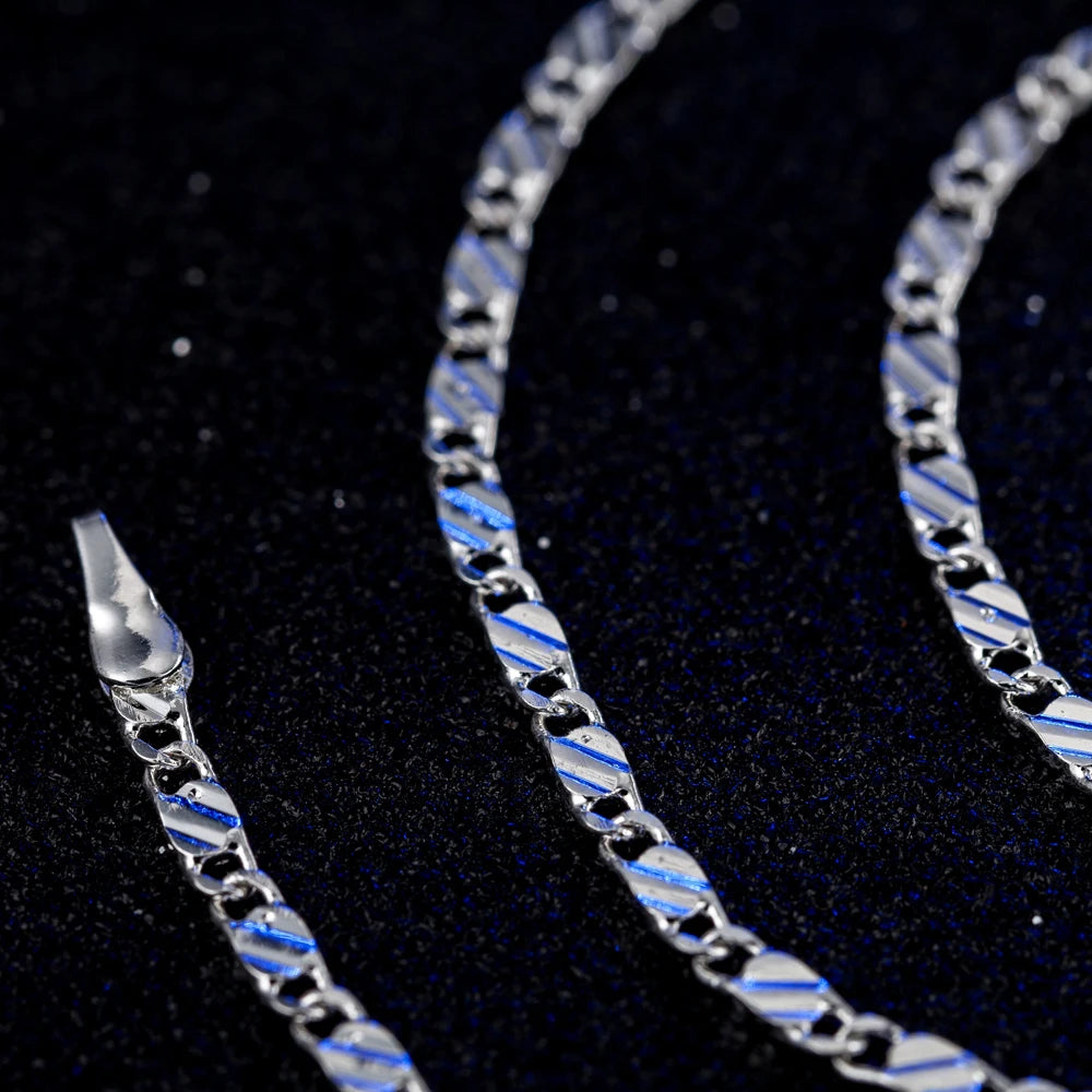 925S SILVER 2MM "SILVER CLAVICLE" KETTE - ICERAIN JEWELRY