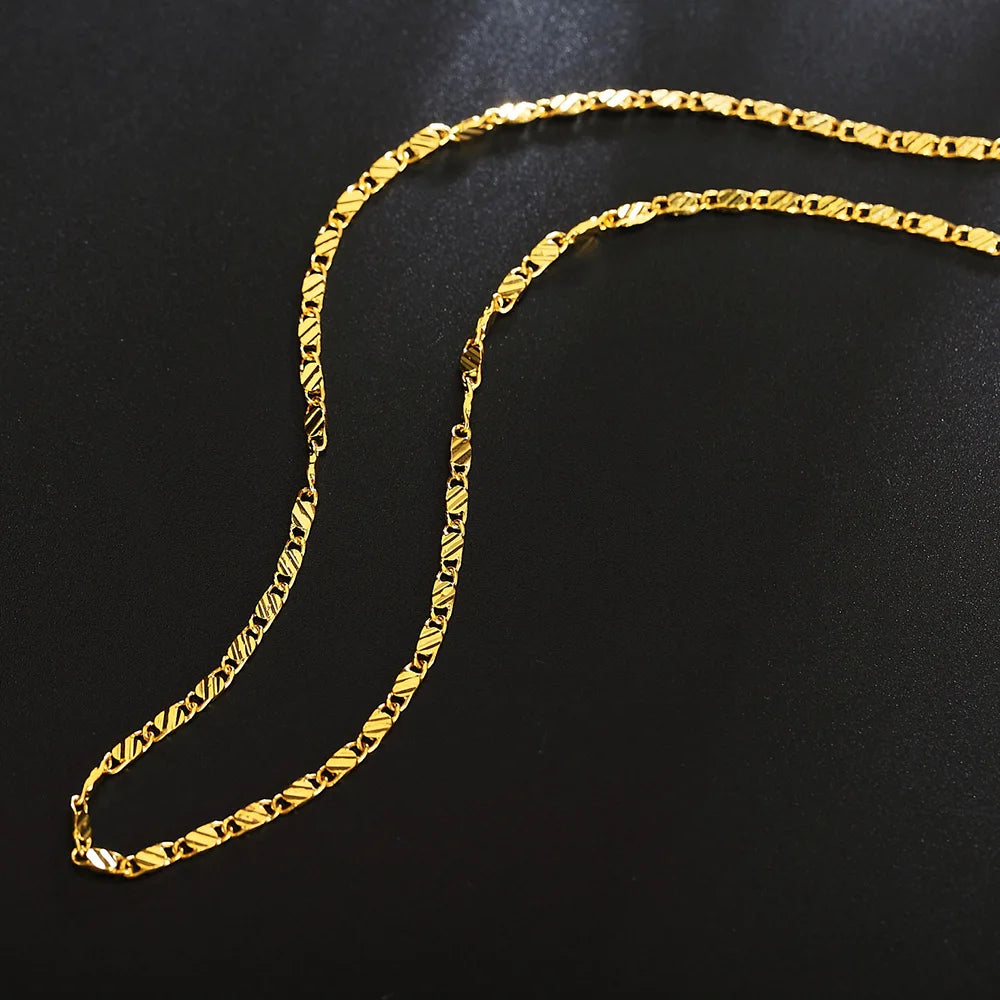 925S SILVER 2MM "GOLD CLAVICLE" KETTE - ICERAIN JEWELRY