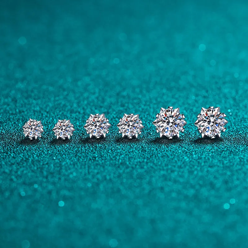 ICED OUT MOISSANITE "MINIMAL" WEISSGOLD 925S SILVER OHRRINGE - ICERAIN JEWELRY