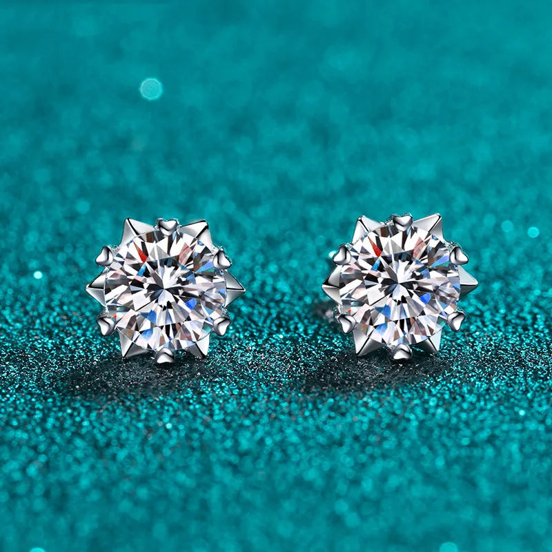 ICED OUT MOISSANITE "MINIMAL" WEISSGOLD 925S SILVER OHRRINGE - ICERAIN JEWELRY