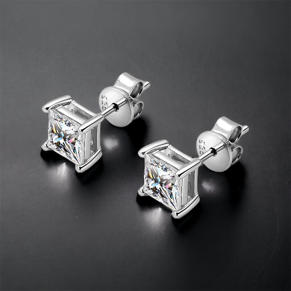 ICED OUT MOISSANITE "SILVERSTAR" WEISSGOLD 925S SILVER OHRRINGE - ICERAIN JEWELRY