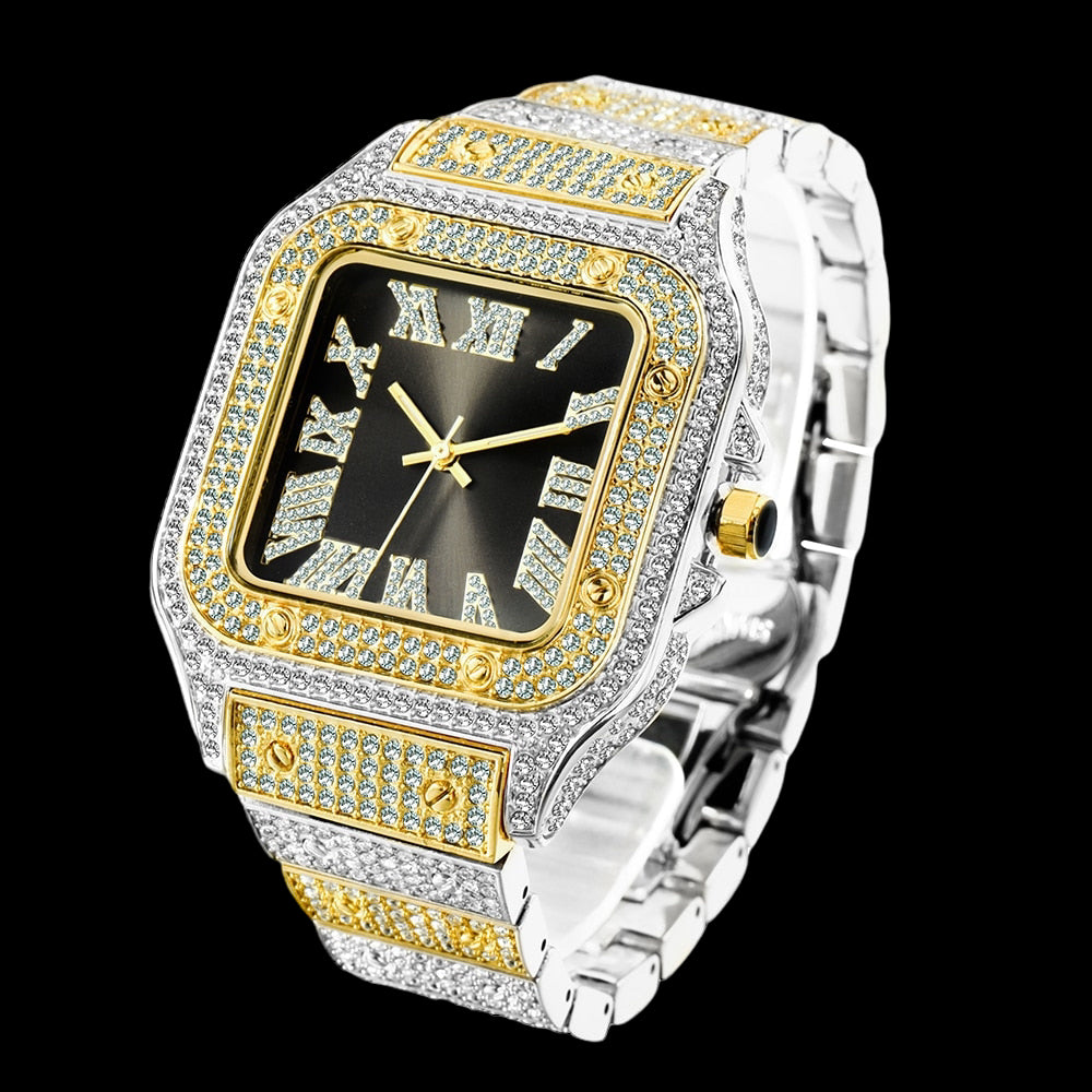 ICED OUT "PIAZZA" UHR - ICERAIN JEWELRY