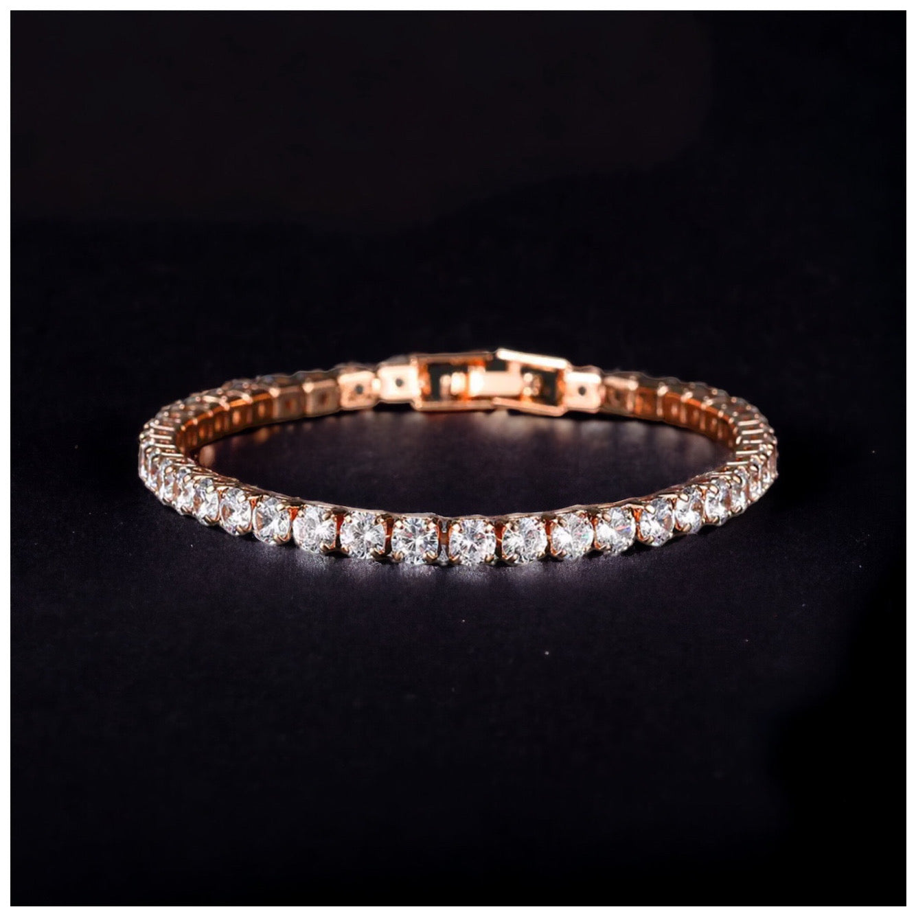 SALE | ICED OUT 5MM 19CM "ROSEGOLD TENNIS" ARMBAND - ICERAIN JEWELRY