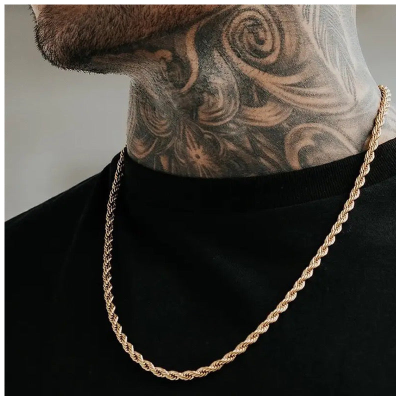 EDELSTAHL "GOLD ROPE" KETTE - ICERAIN JEWELRY