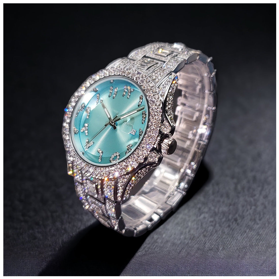 ICED OUT "ARABIC" UHR - ICERAIN JEWELRY