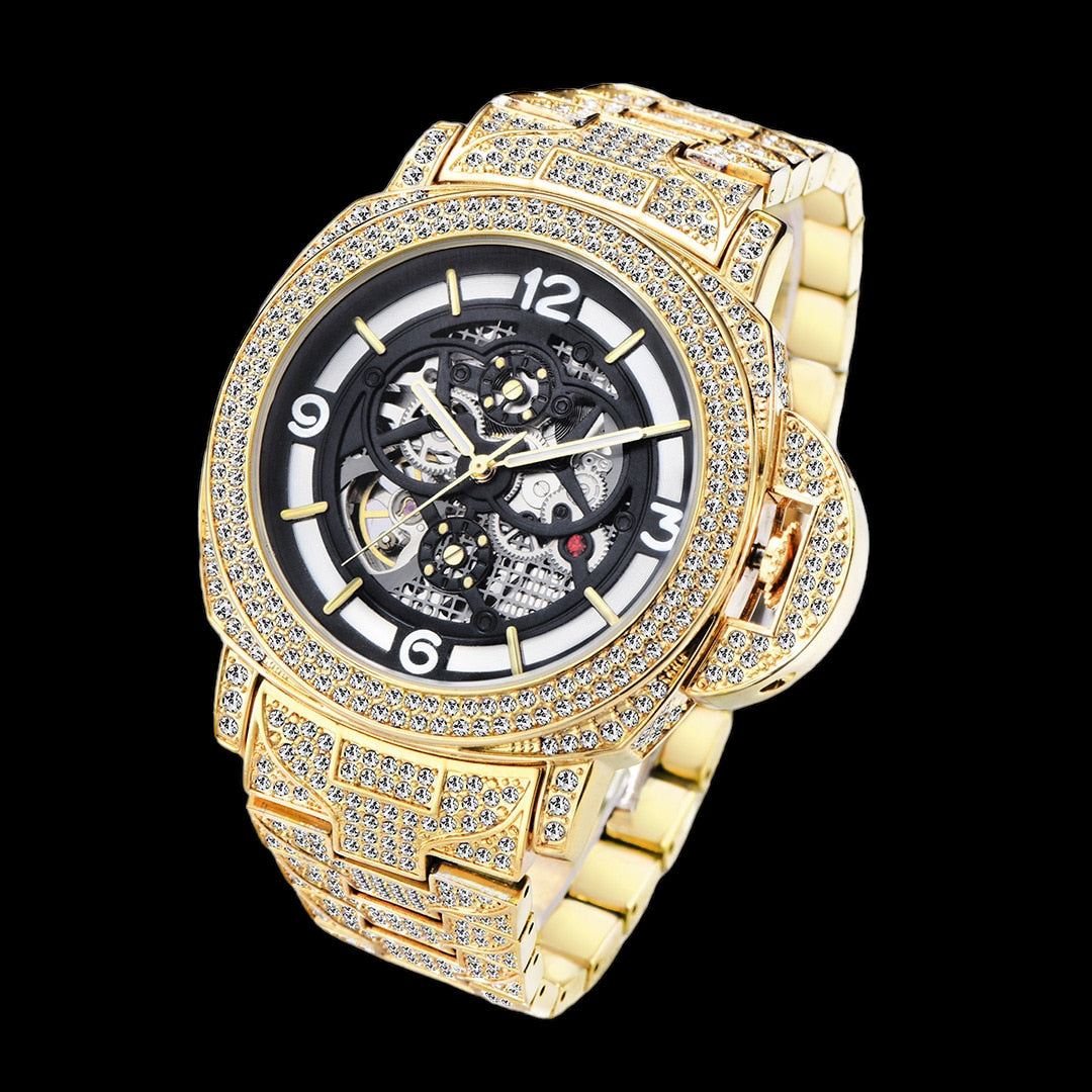 ICED OUT AUTOMATIK "LUCANINO" UHR - ICERAIN JEWELRY