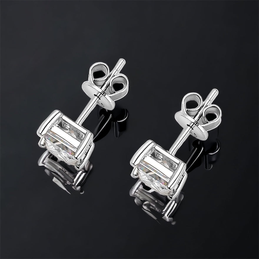 ICED OUT MOISSANITE "SILVERSTAR" WEISSGOLD 925S SILVER OHRRINGE - ICERAIN JEWELRY