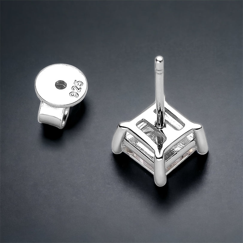 ICED OUT MOISSANITE "SILVERSTAR" WEISSGOLD 925S SILVER OHRRINGE - ICERAIN JEWELRY