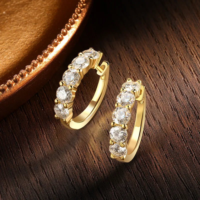 ICED OUT MOISSANITE "LOOPER" WEISSGOLD 925S SILVER OHRRINGE - ICERAIN JEWELRY