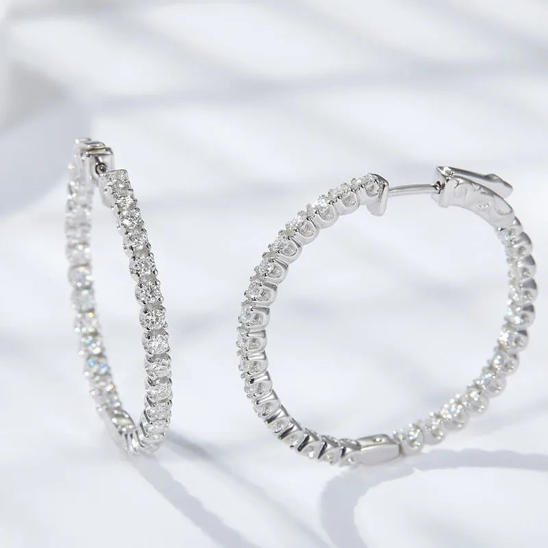 ICED OUT MOISSANITE "PRECIOUS" WEISSGOLD 925S SILVER OHRRINGE - ICERAIN JEWELRY