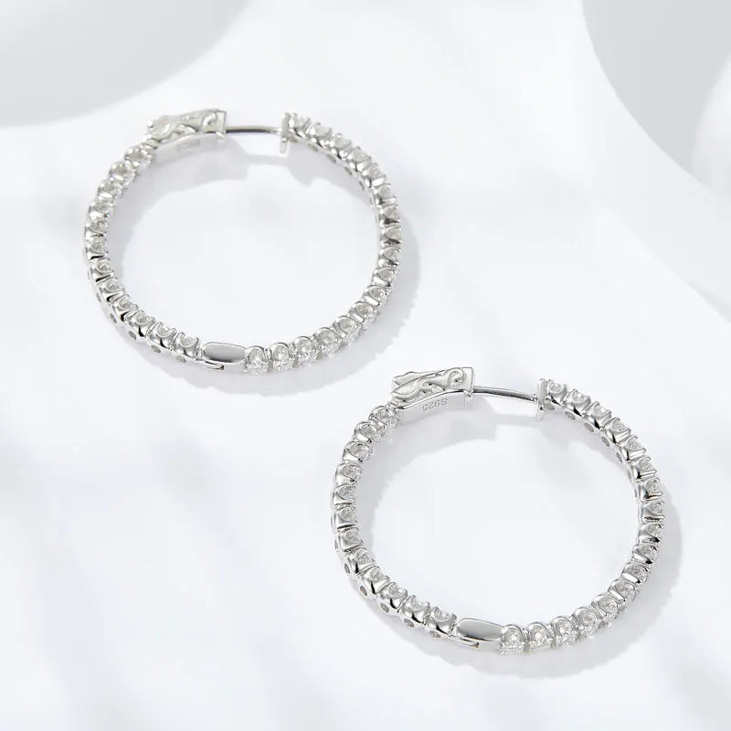 ICED OUT MOISSANITE "PRECIOUS" WEISSGOLD 925S SILVER OHRRINGE - ICERAIN JEWELRY