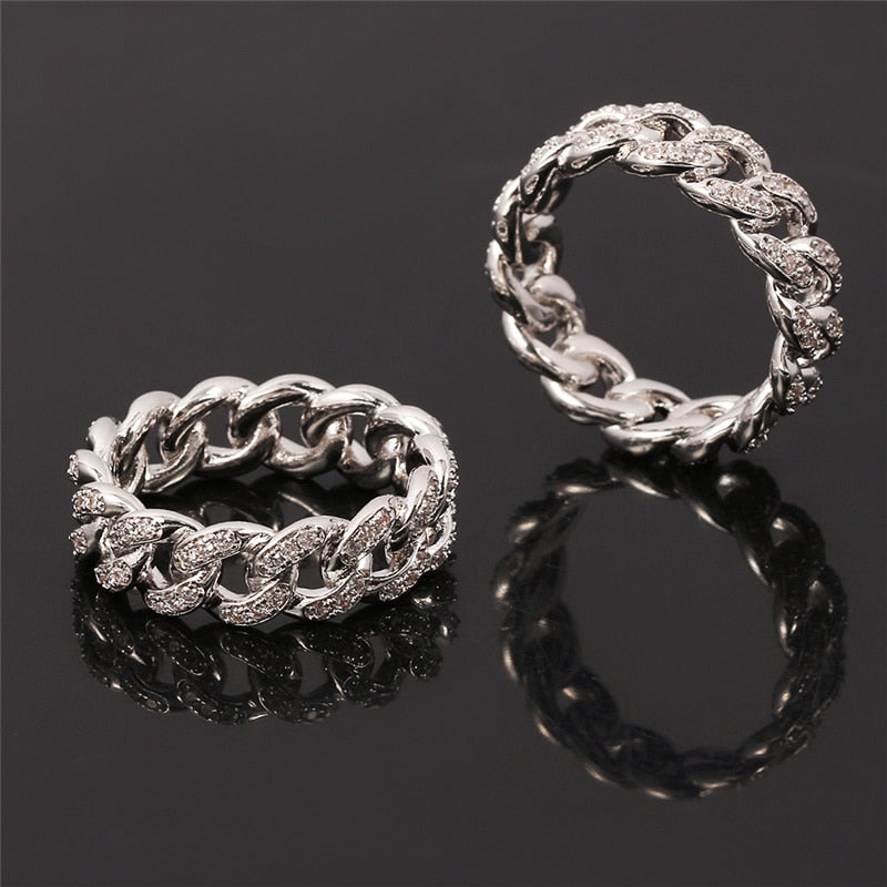 ICED OUT "SILVER CUBAN" RING - ICERAIN JEWELRY