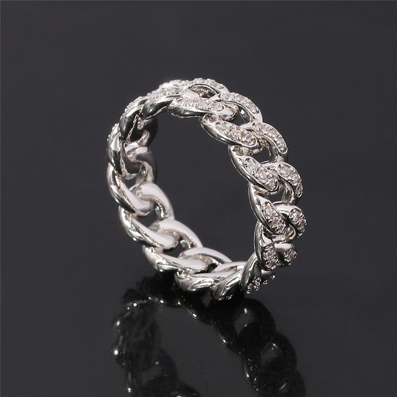 ICED OUT "SILVER CUBAN" RING - ICERAIN JEWELRY