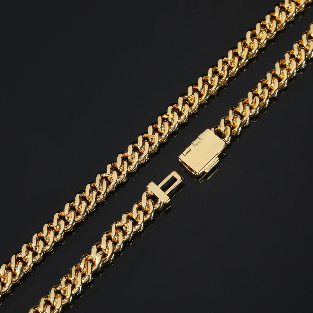 SALE | ICED OUT 9MM 22CM "GOLD CHOPPER CUBAN" ARMBAND - ICERAIN JEWELRY
