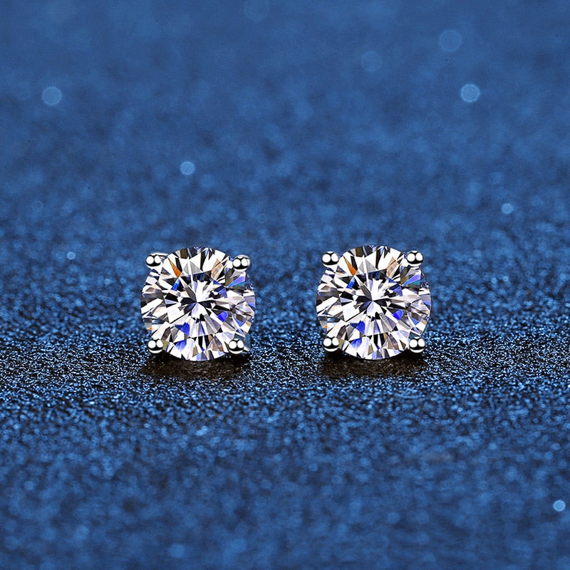 ICED OUT MOISSANITE "PAROLO" WEISSGOLD 925S SILVER OHRRINGE - ICERAIN JEWELRY