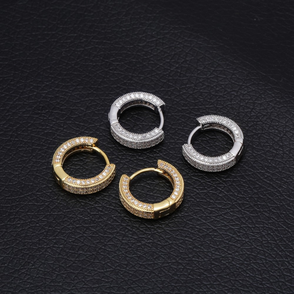 ICED OUT "SILVER ROCK" OHRRINGE - ICERAIN JEWELRY