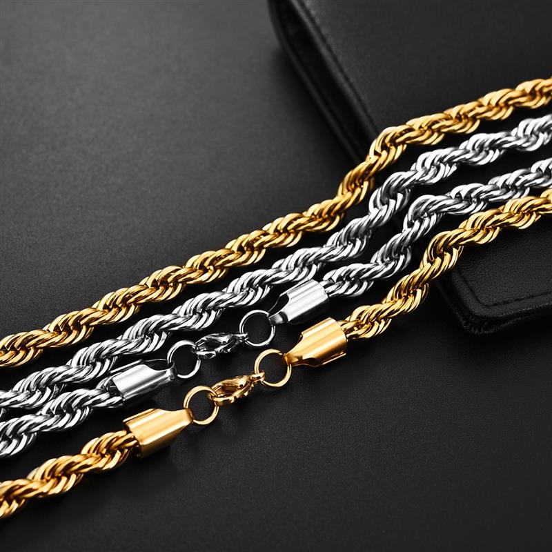 EDELSTAHL "GOLD ROPE" KETTE - ICERAIN JEWELRY