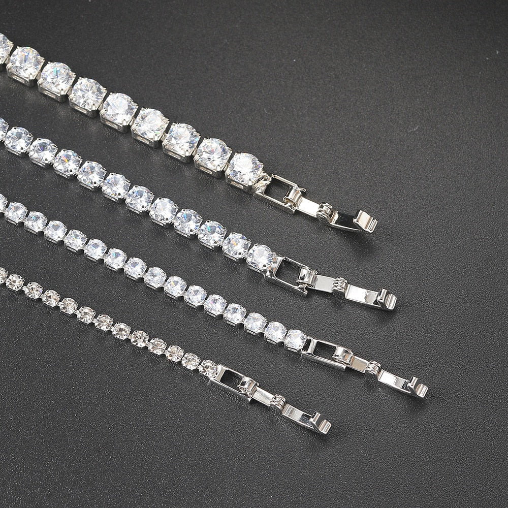 ICED OUT "SILVER TENNIS" ARMBAND - ICERAIN JEWELRY