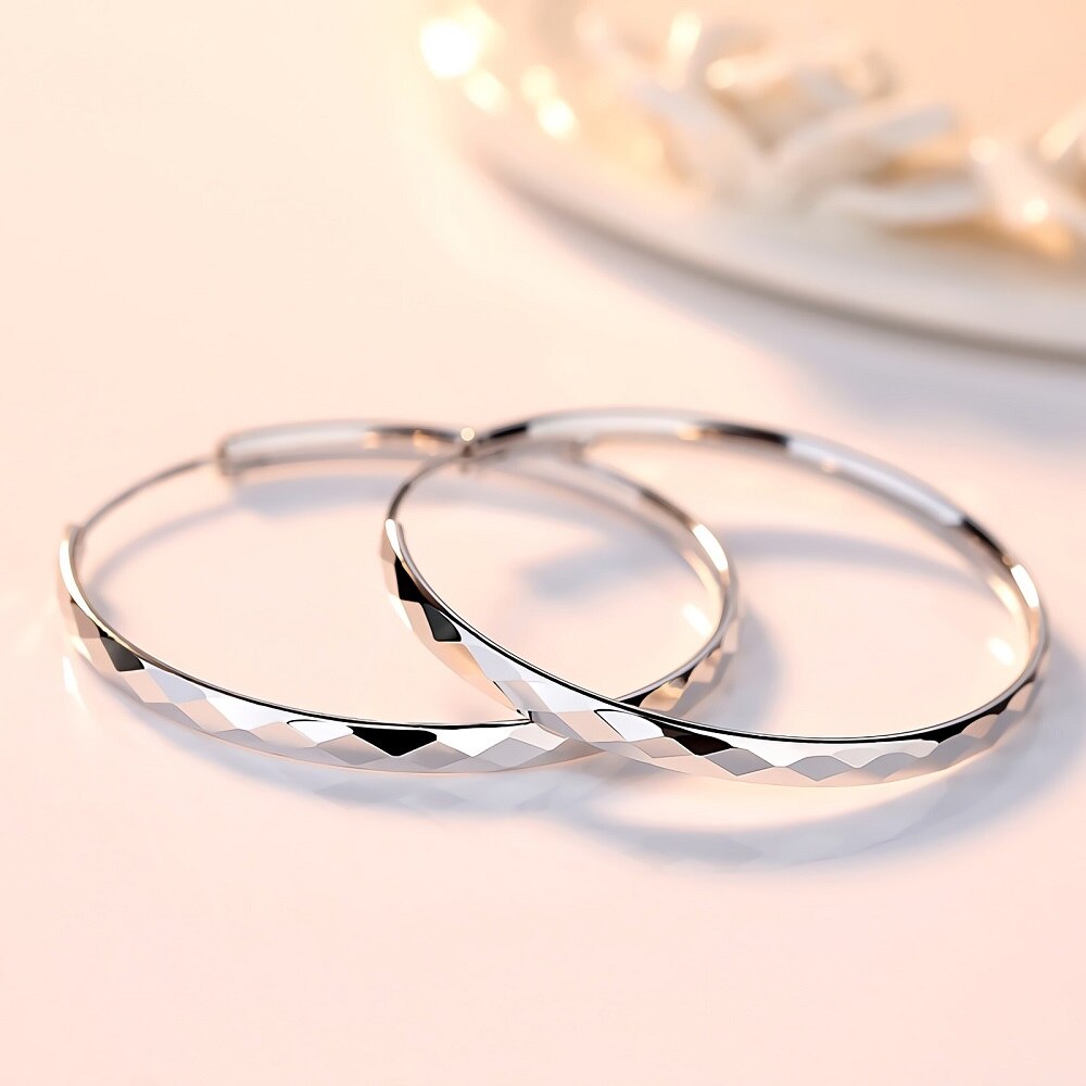 925S SILVER "HOOP V2" OHRRINGE - ICERAIN JEWELRY