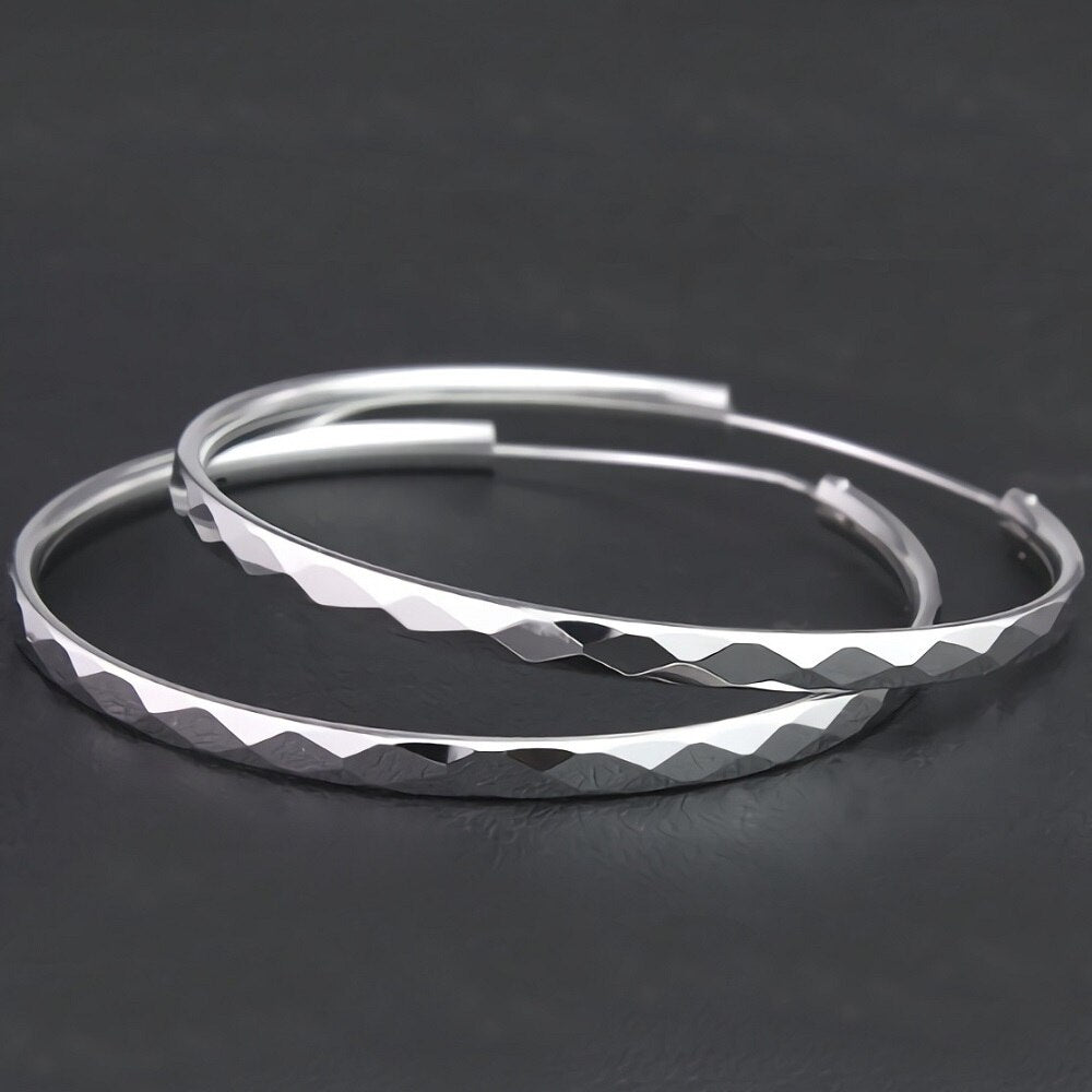 925S SILVER "HOOP V2" OHRRINGE - ICERAIN JEWELRY