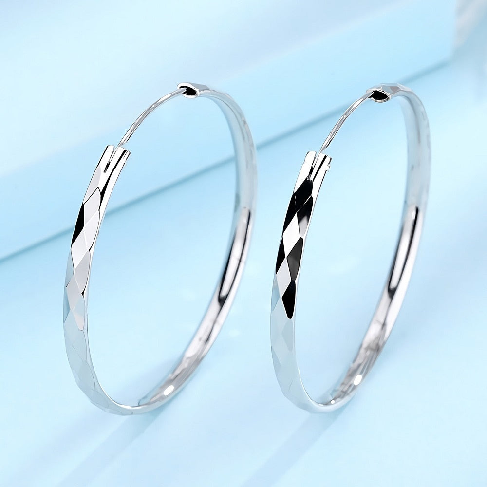 925S SILVER "HOOP V2" OHRRINGE - ICERAIN JEWELRY
