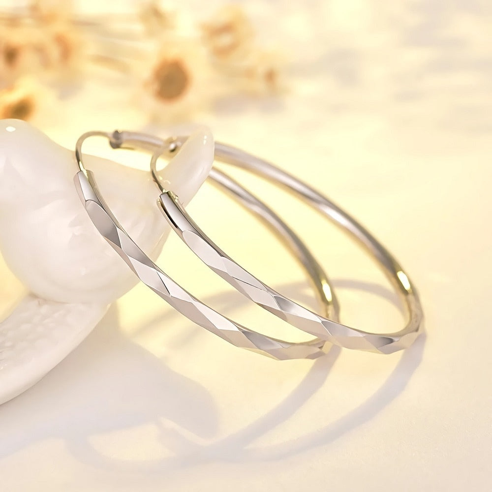 925S SILVER "HOOP V2" OHRRINGE - ICERAIN JEWELRY