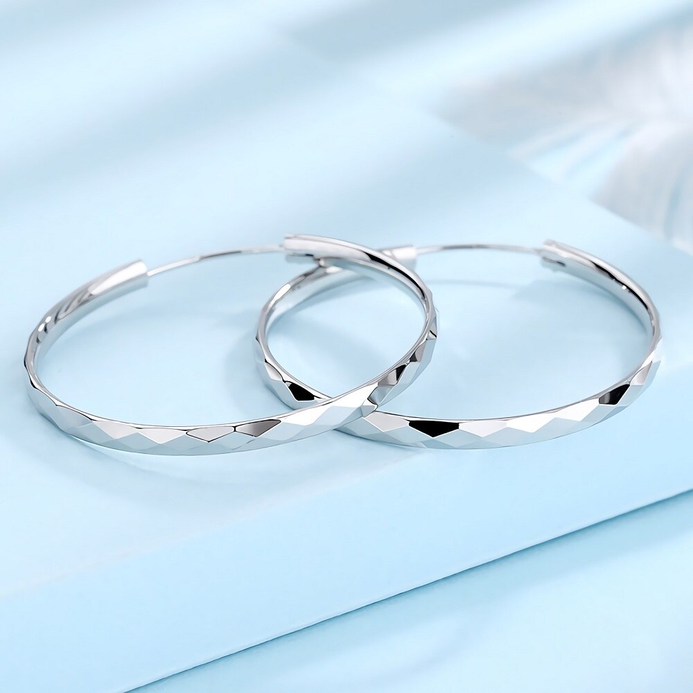 925S SILVER "HOOP V2" OHRRINGE - ICERAIN JEWELRY