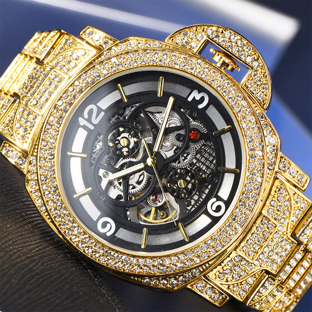 ICED OUT AUTOMATIK "LUCANINO" UHR - ICERAIN JEWELRY
