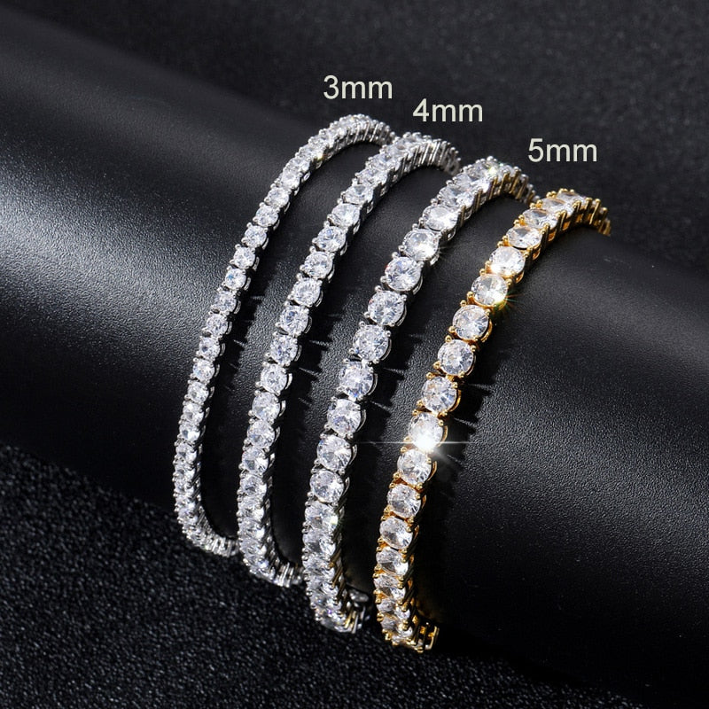 ICED OUT "SILVER TENNIS" ARMBAND - ICERAIN JEWELRY
