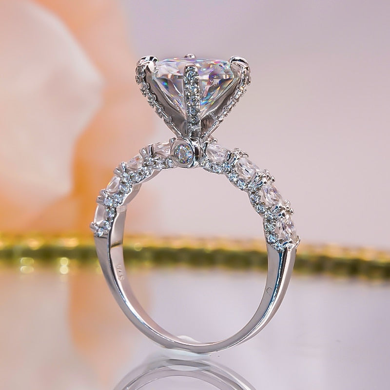 SALE | ICED OUT MOISSANITE GRÖSSE 6 "SPOSARE" WEISSGOLD 925S SILVER RING - ICERAIN JEWELRY