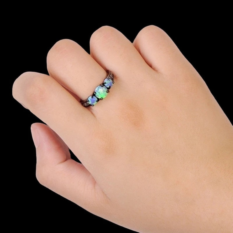 ICED OUT 925S SILVER "BLACK SKY" RING - ICERAIN JEWELRY