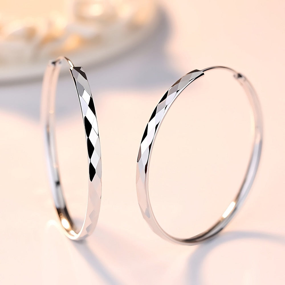925S SILVER "HOOP V2" OHRRINGE - ICERAIN JEWELRY