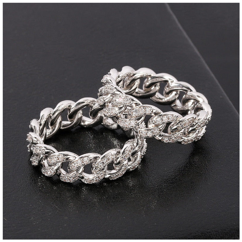 ICED OUT "SILVER CUBAN" RING - ICERAIN JEWELRY