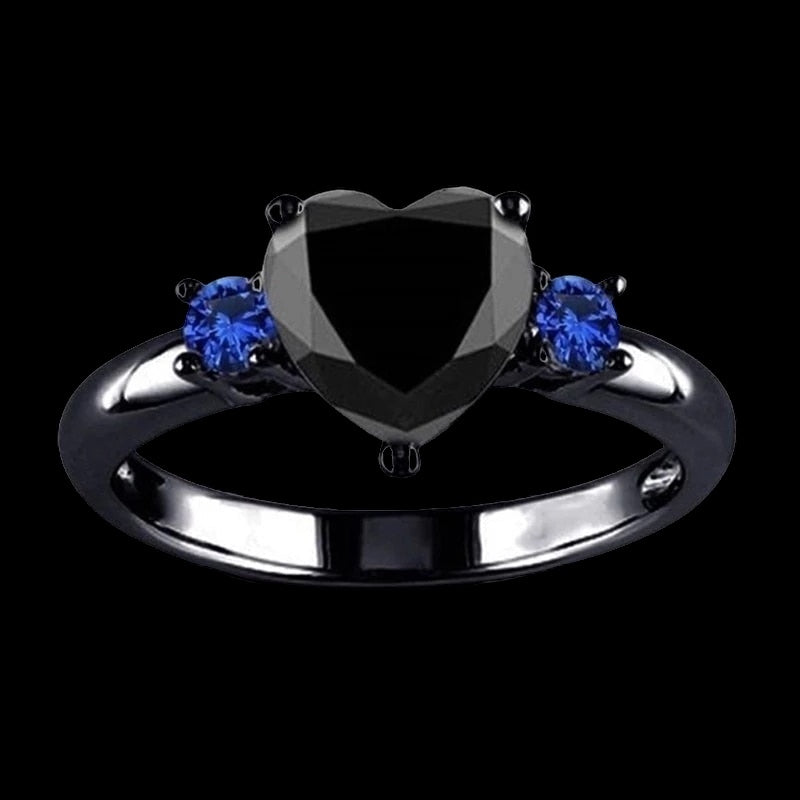 ICED OUT "BLACK LOVE" RING - ICERAIN JEWELRY