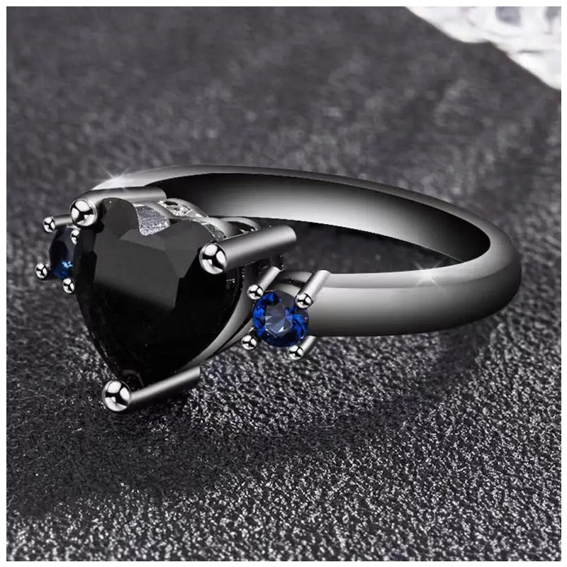 ICED OUT "BLACK LOVE" RING - ICERAIN JEWELRY