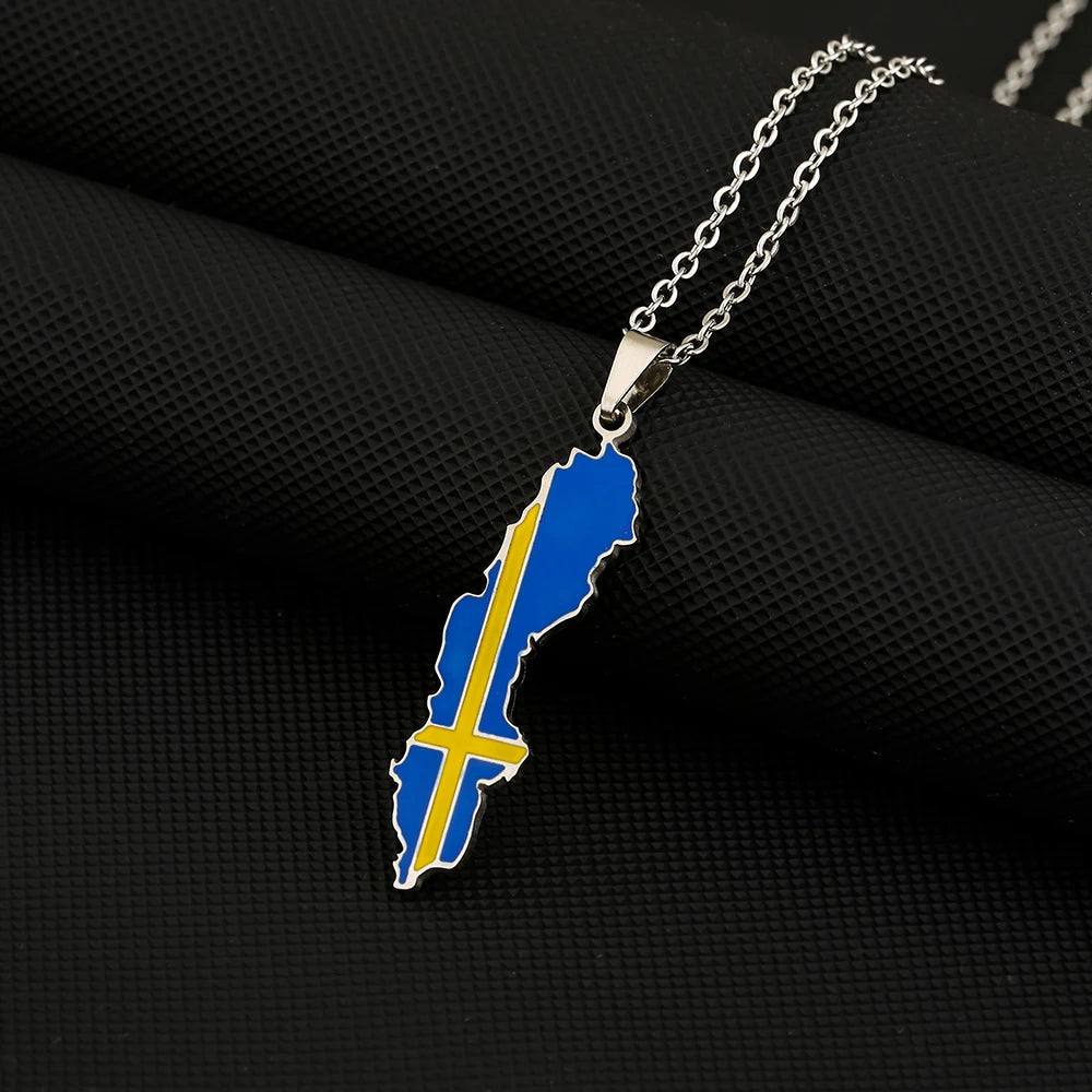 EDELSTAHL "SWEDEN" LÄNDERKETTE - ICERAIN JEWELRY