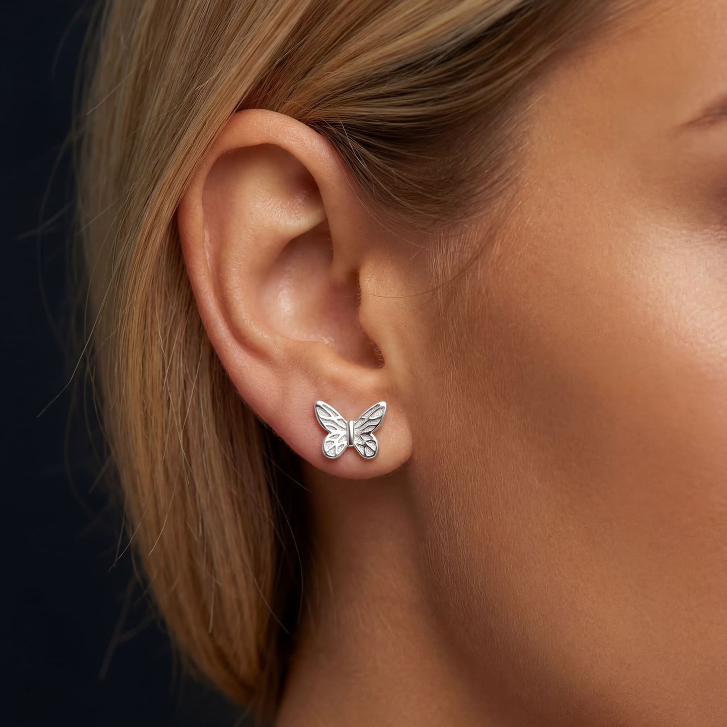 925S SILVER "BUTTERFLY" OHRRINGE - ICERAIN JEWELRY