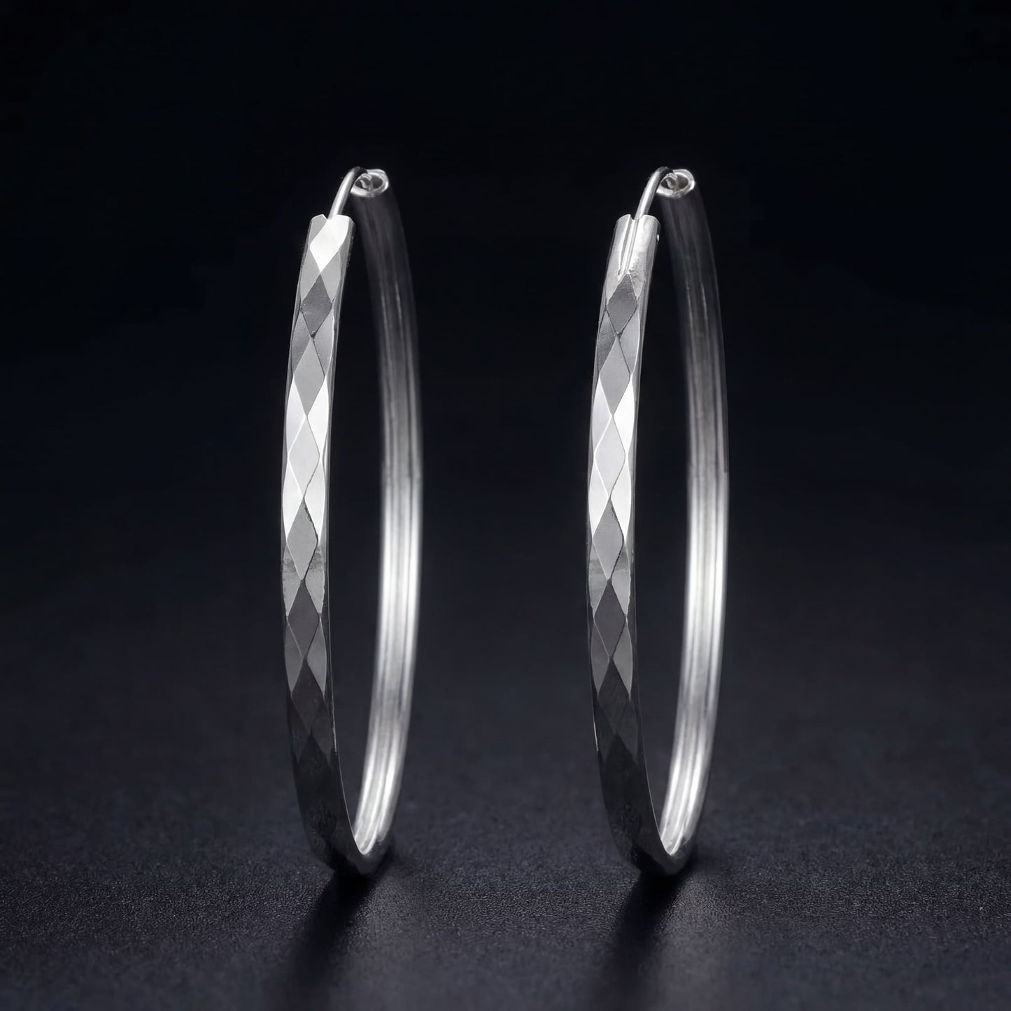 925S SILVER "HOOP V2" OHRRINGE - ICERAIN JEWELRY